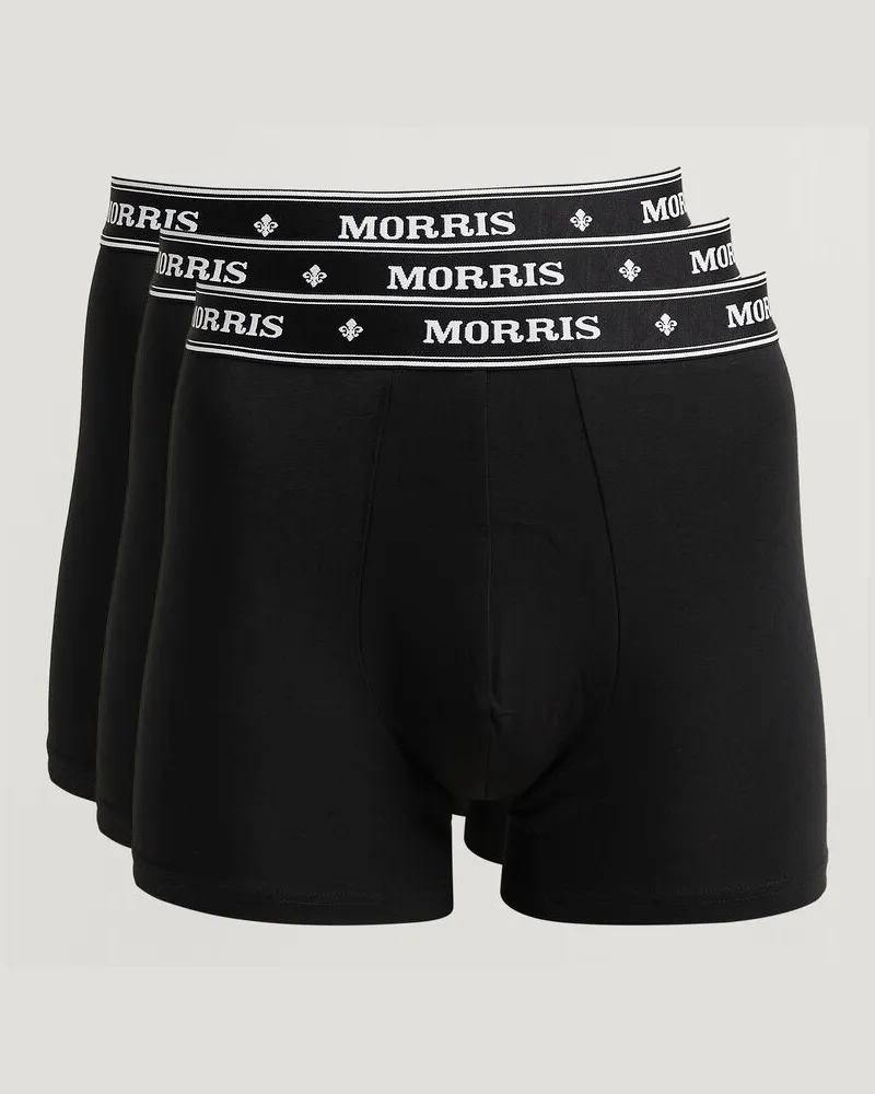 Morris Boxer Brief 3-Pack Black Schwarz