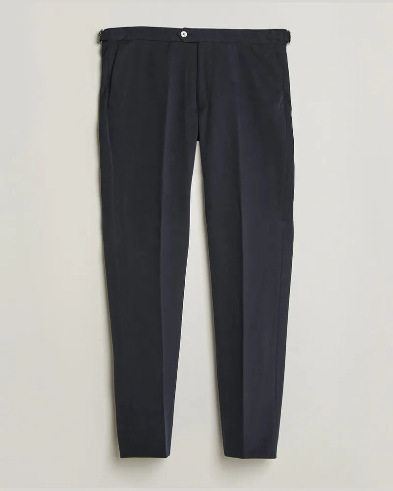 Oscar Jacobson Dandy Brushed Cotton Trousers Blue Blau