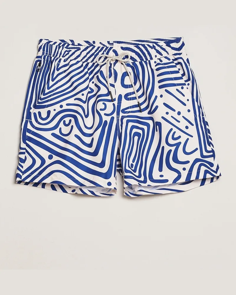 OAS Printed Swimshorts Eldovado Blau