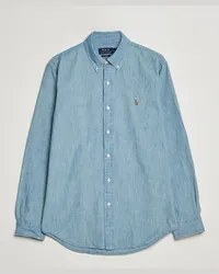 Ralph Lauren Custom Fit Shirt Chambray Washed Blau