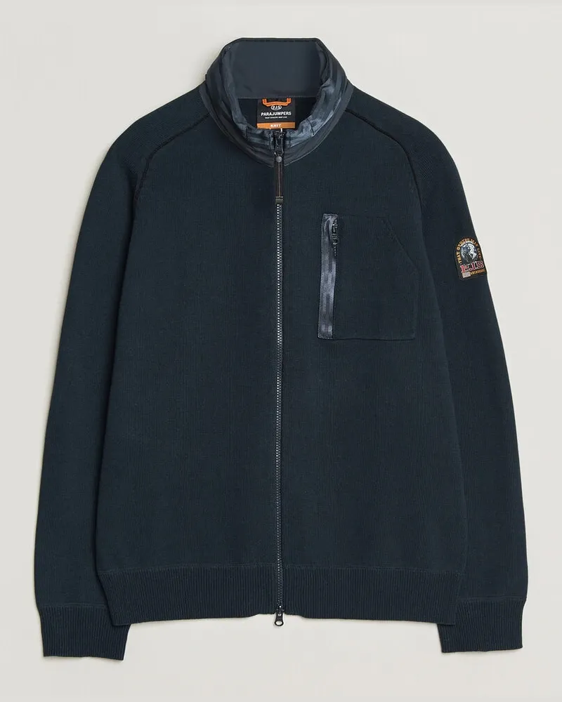 Parajumpers Bargany Rescue Knitted Hybrid Jacket Ink Blue Blau
