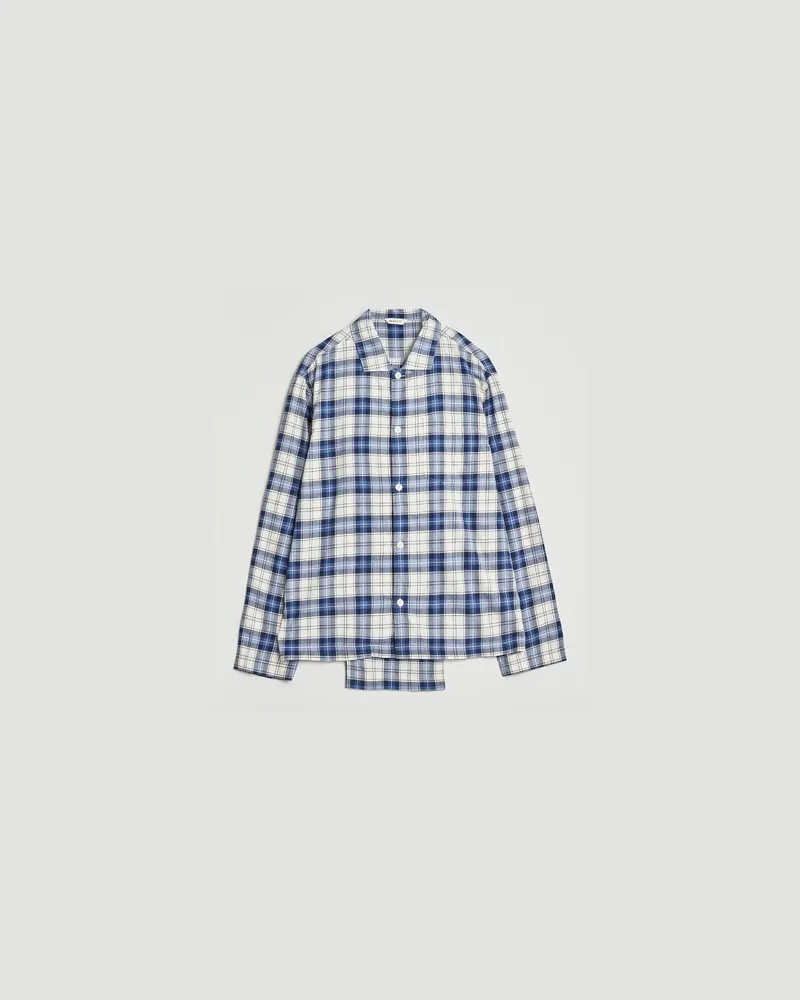 Gant Checked Pyjama Set Blue Water Blau