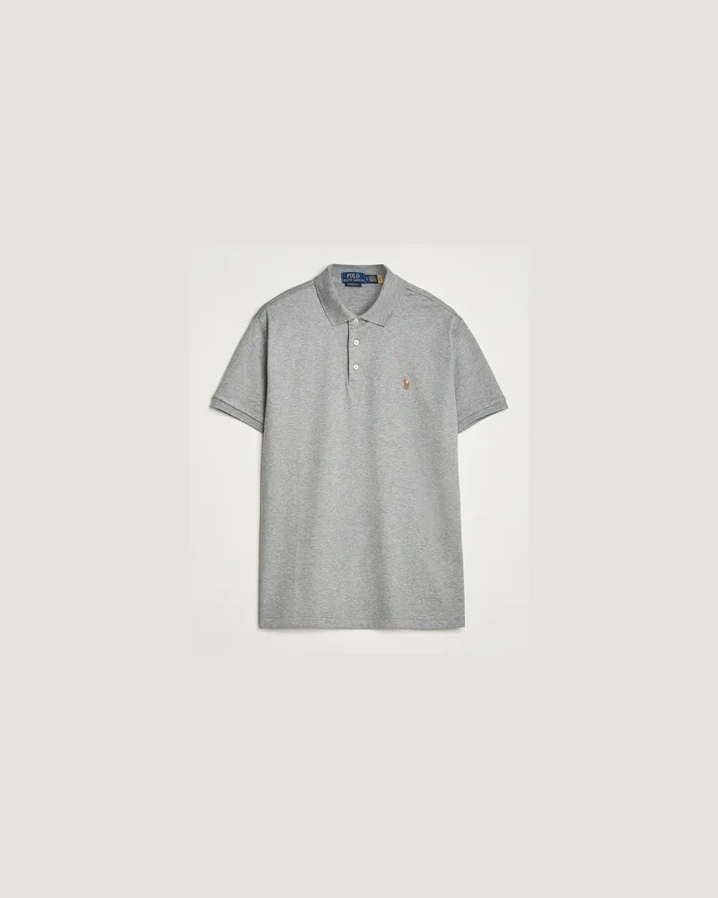 Ralph Lauren Custom Slim Fit Cotton Polo Steel Heather Grau