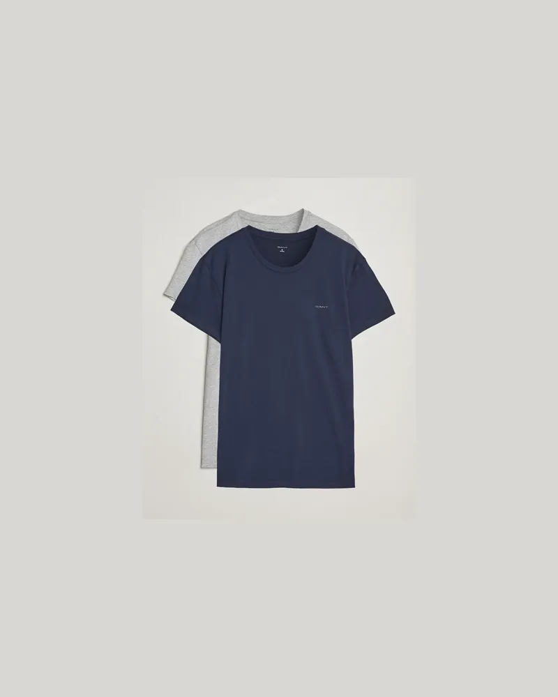 Gant 2-Pack Crew Neck T-Shirt Light Grey/Navy Mehrfarbig