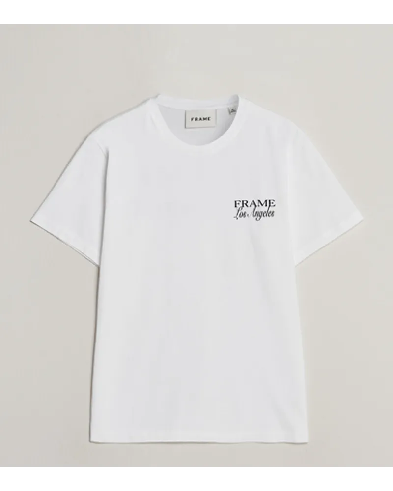 Frame Denim LA Logo T-Shirt White Weiß