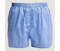 Classic Fit Baumwoll Boxer Shorts Blue
