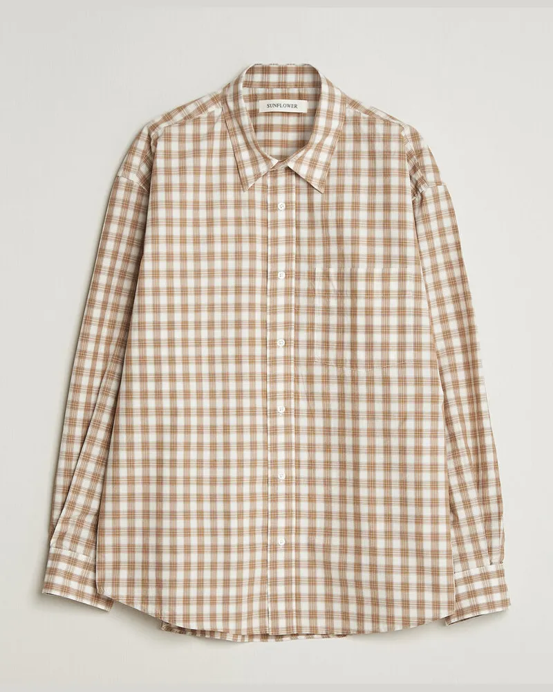 Sunflower New Base Shirt Beige Check Beige
