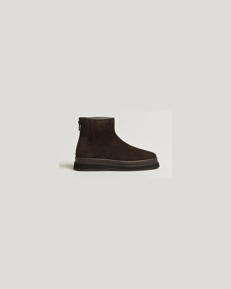 Gant Blistown Shearling Suede Curling Boot Espresso Brown Braun