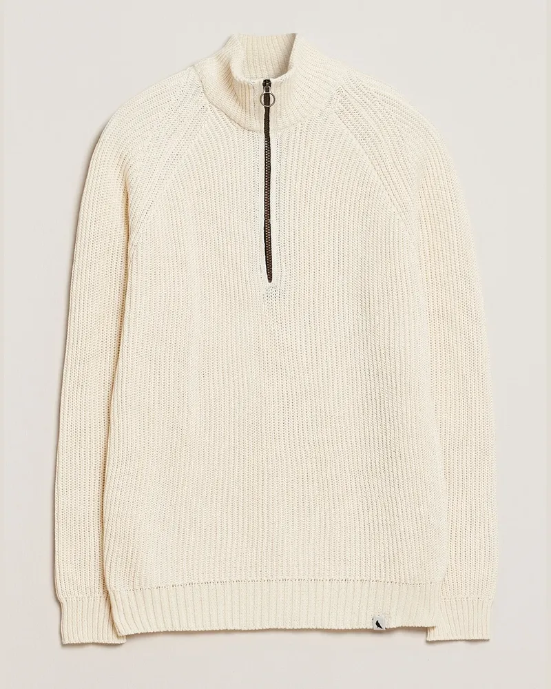 Peregrine Felix Quarter Zip Jumper White Weiß