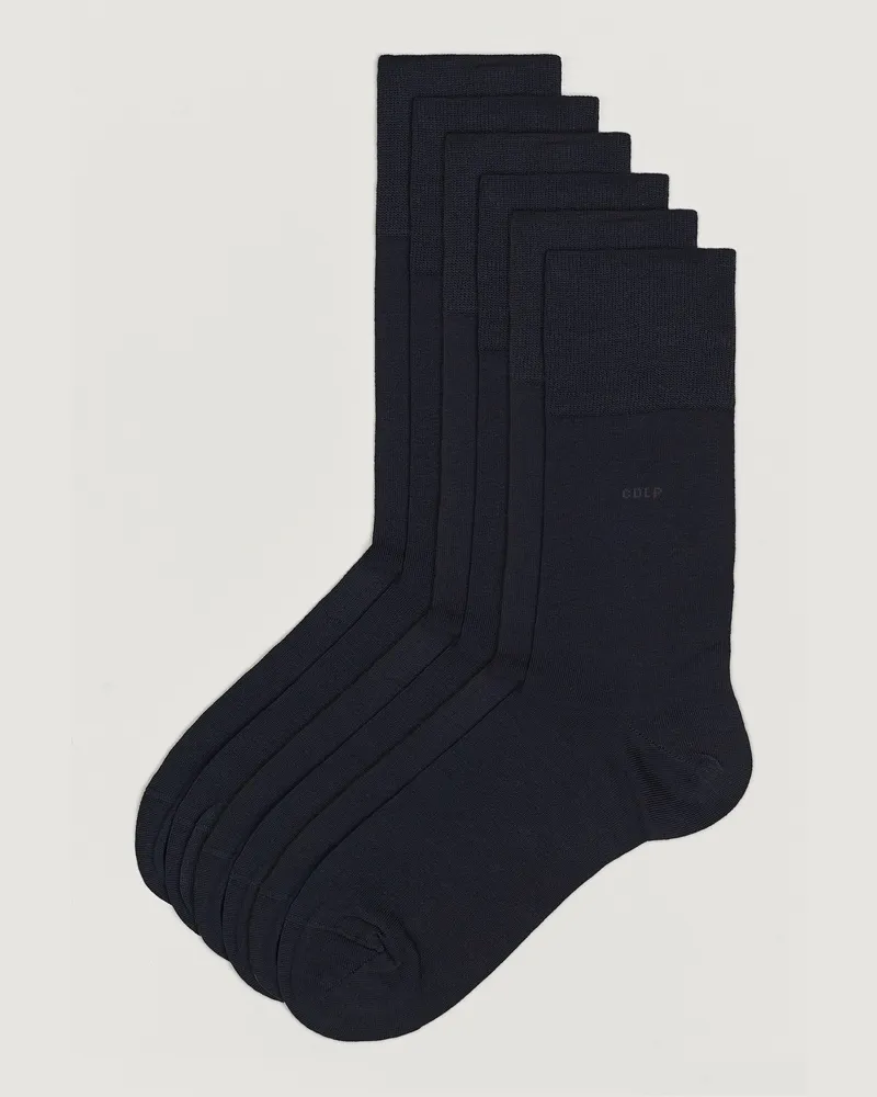 CDLP 6-Pack Cotton Socks Navy Blau