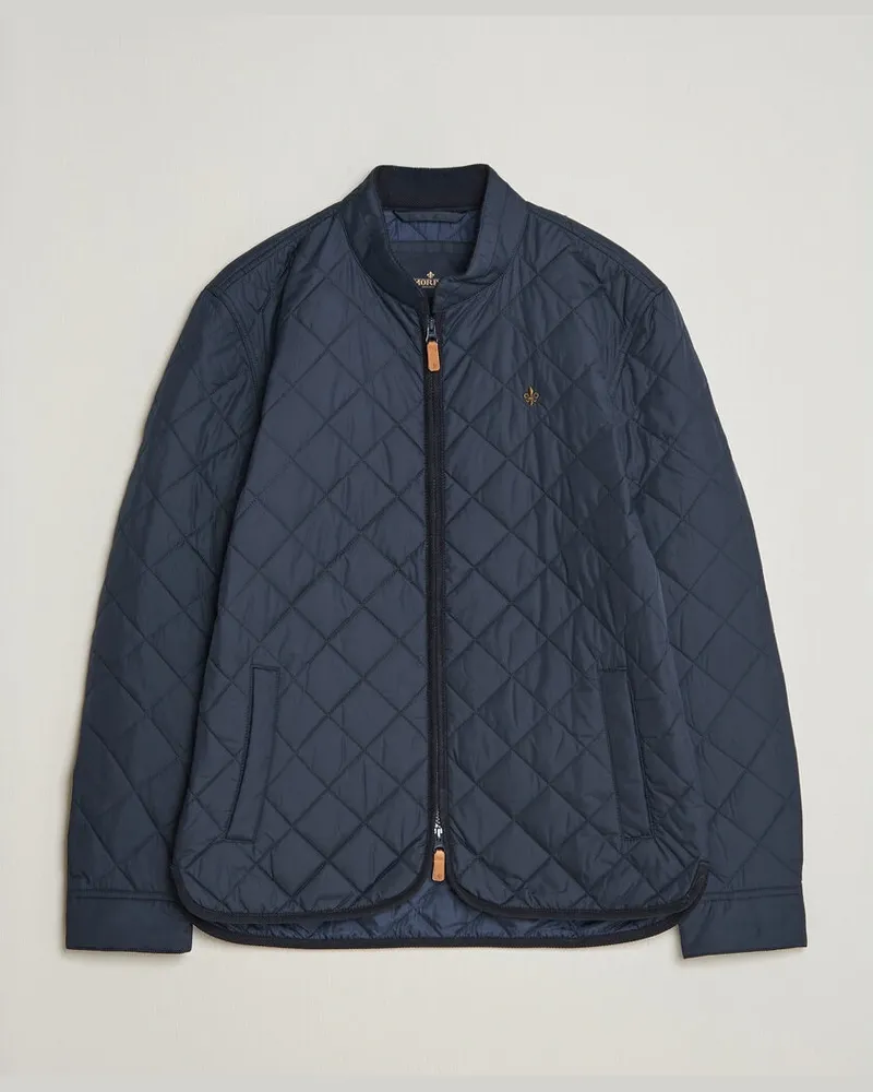 Morris Teddy Quilted Jacket Old Blue Blau