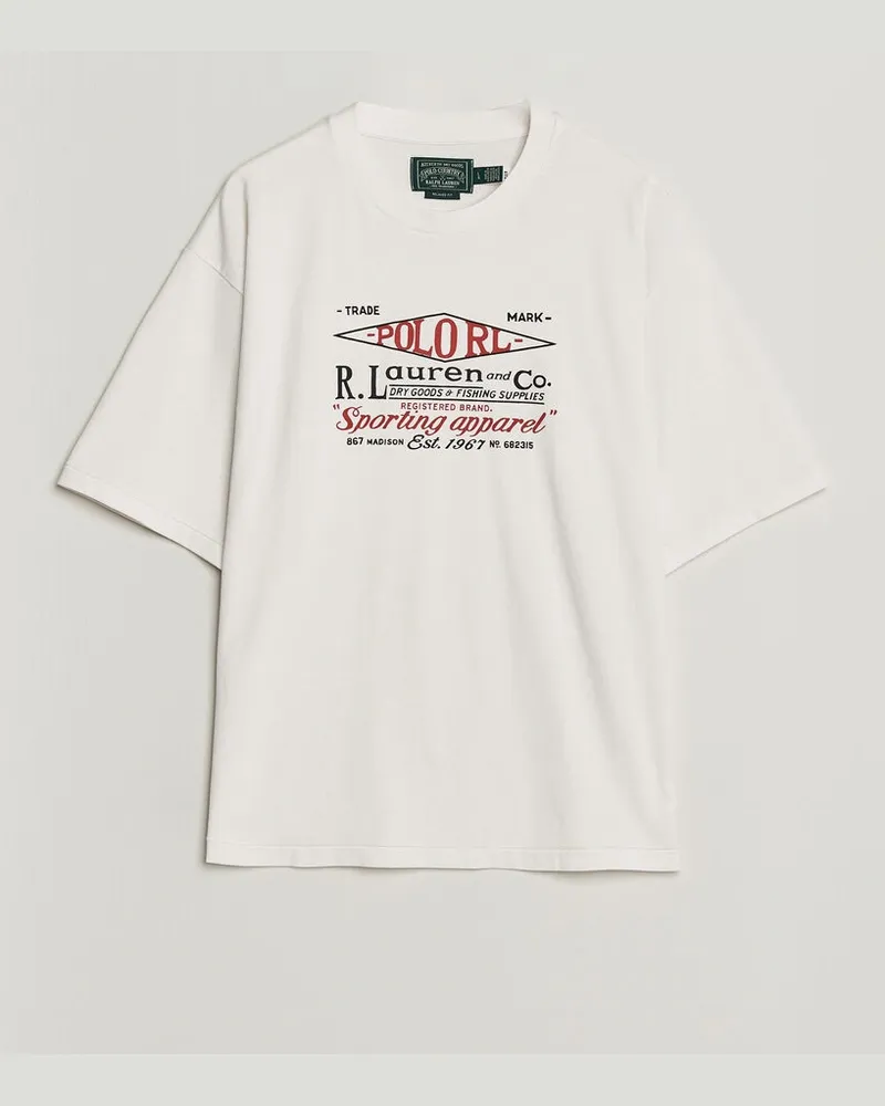 Ralph Lauren Relaxed Fit Print T-Shirt Nevis Weiß