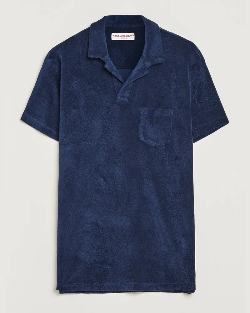 Orlebar Brown Terry Polo Navy Blau