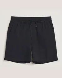 LES DEUX Patrick Seersucker Shorts Black Schwarz