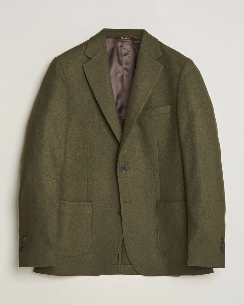 Morris Flannel Suit Blazer Green Grün
