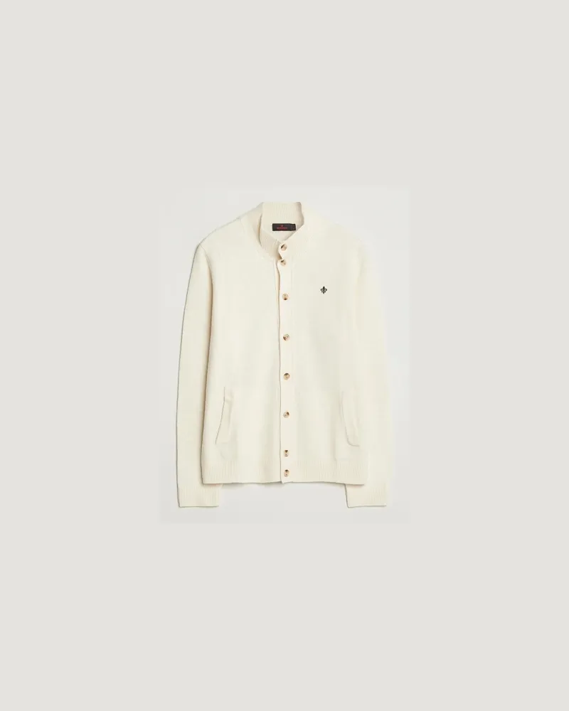 Morris Hertford Button Cardigan Off White Weiß
