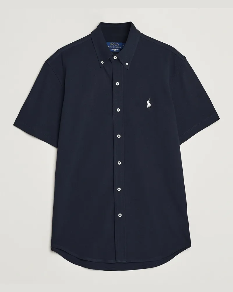 Ralph Lauren Featherweight Mesh Short Sleeve Shirt Aviator Navy Blau