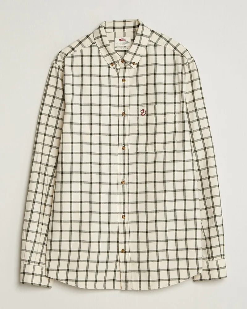 Fjäll Räven Övik Flannel Shirt Chalk White Weiß