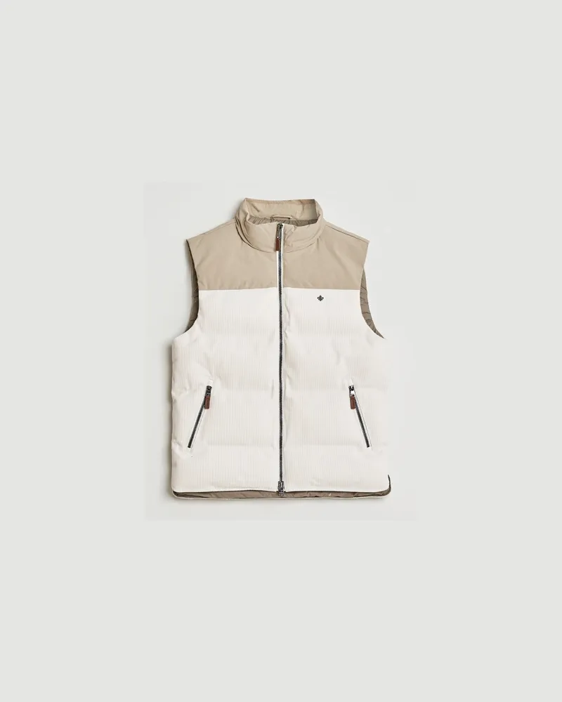 Morris Catton Puffer Vest Off White Weiß
