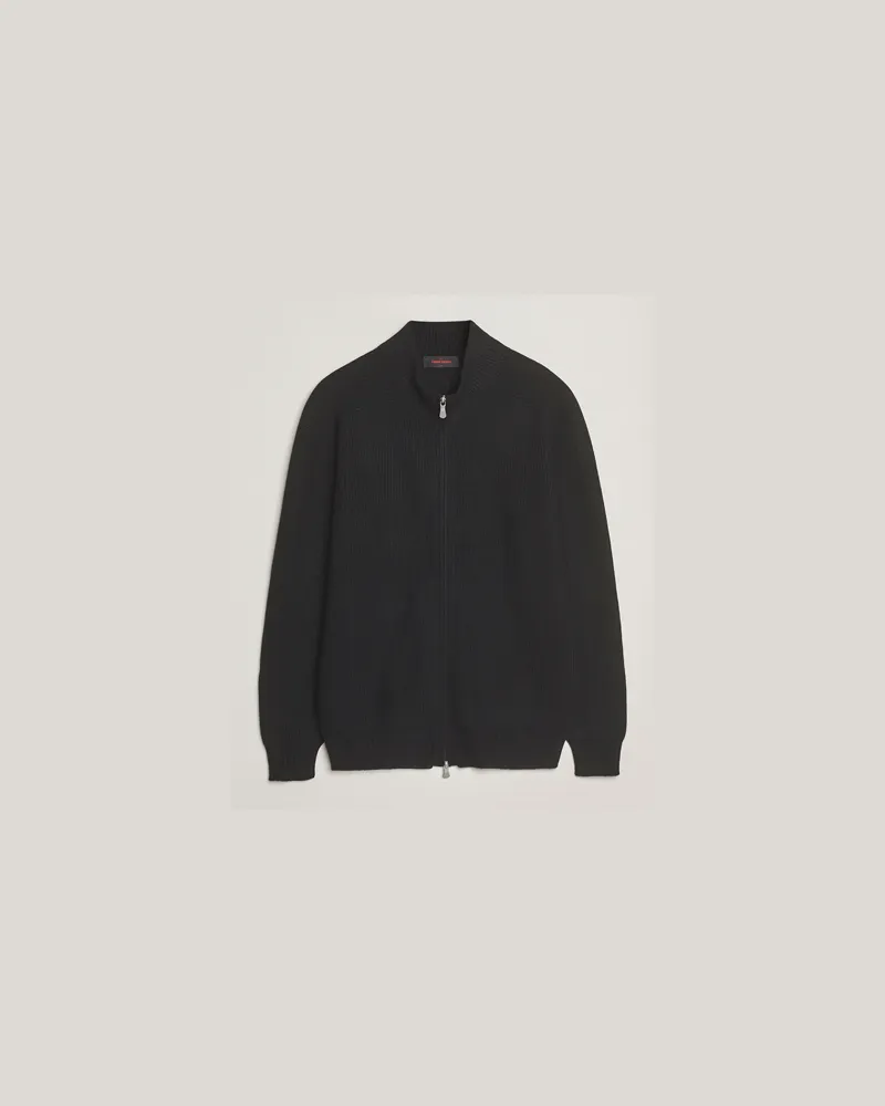 Gran Sasso Rainwool Full Zip Black Schwarz