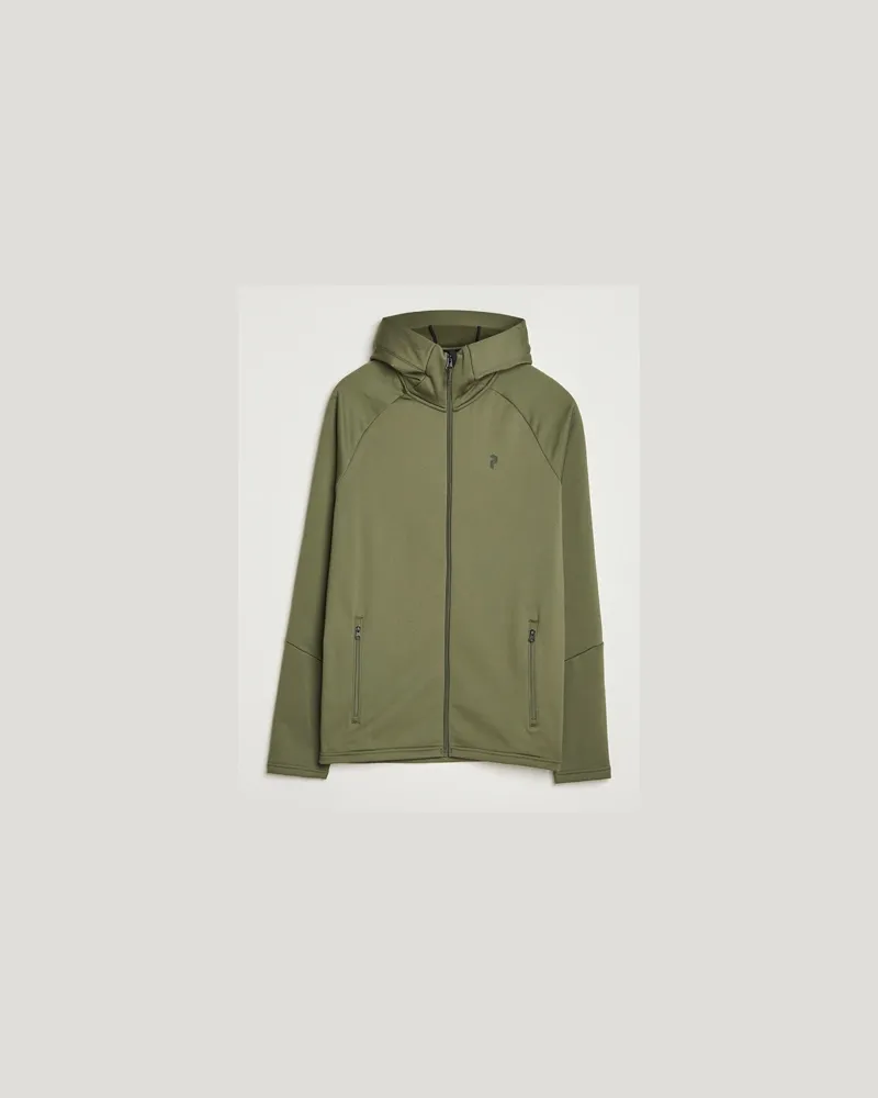 Peak Performance Rider Full Zip Hoodie Pine Needle Grün