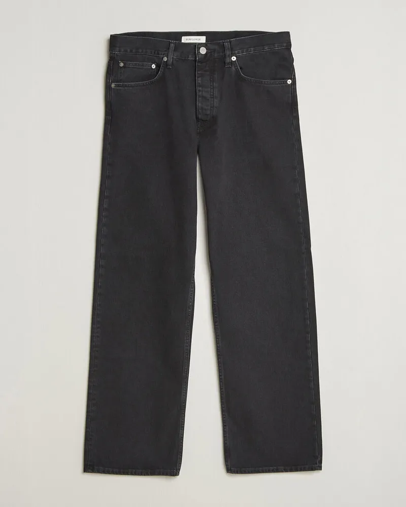 Sunflower Loose Jeans Washed Black Schwarz