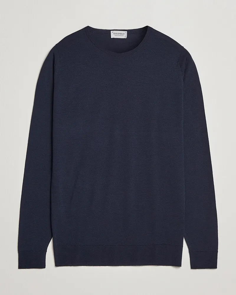John Smedley Lundy Extra Fine Merino Crew Neck Midnight Blau