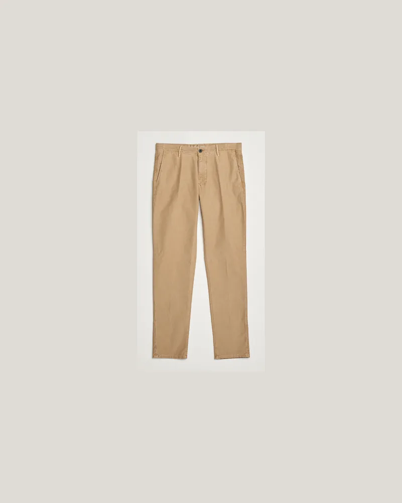 Incotex Slim Fit Garment Dyed Slacks Beige