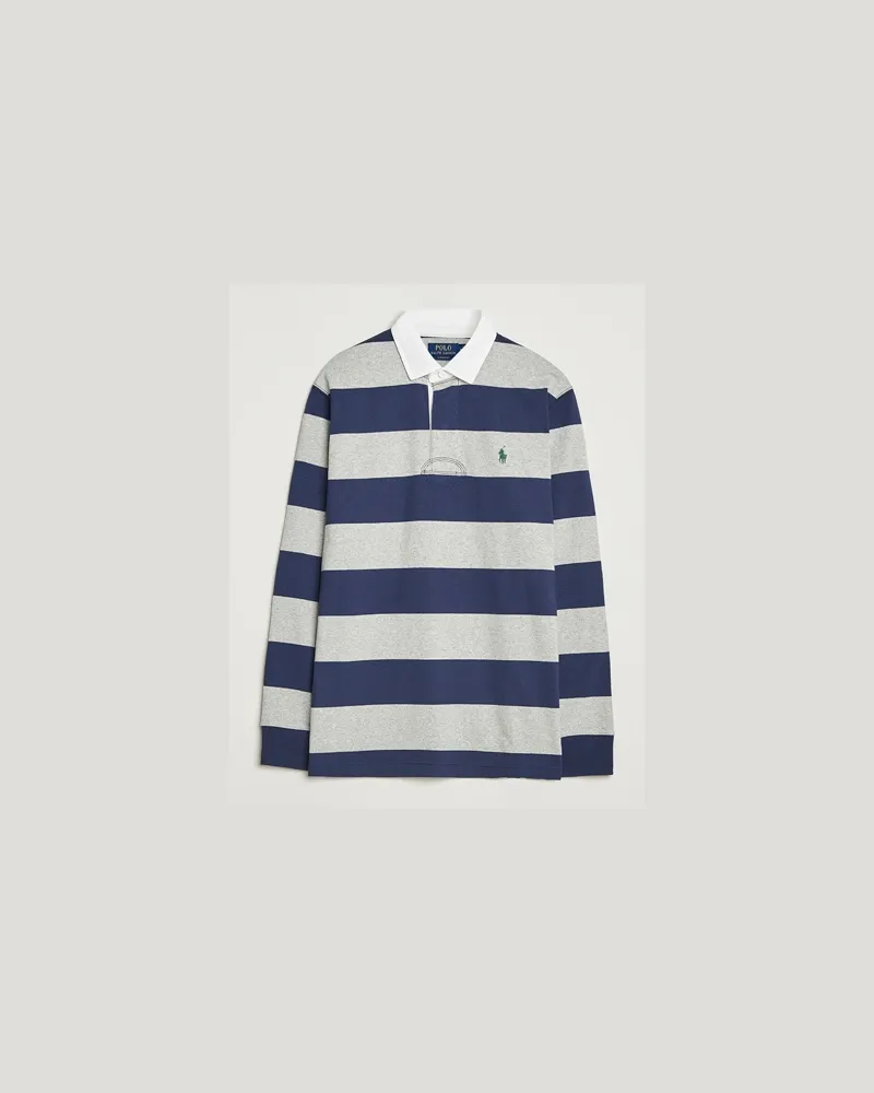 Ralph Lauren Jersey Striped Rugger Navy/Andover Heather Blau
