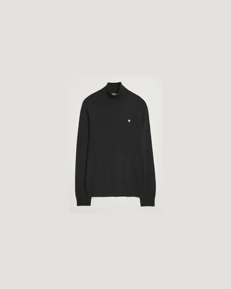 Morris Merino Roller Neck Black Schwarz