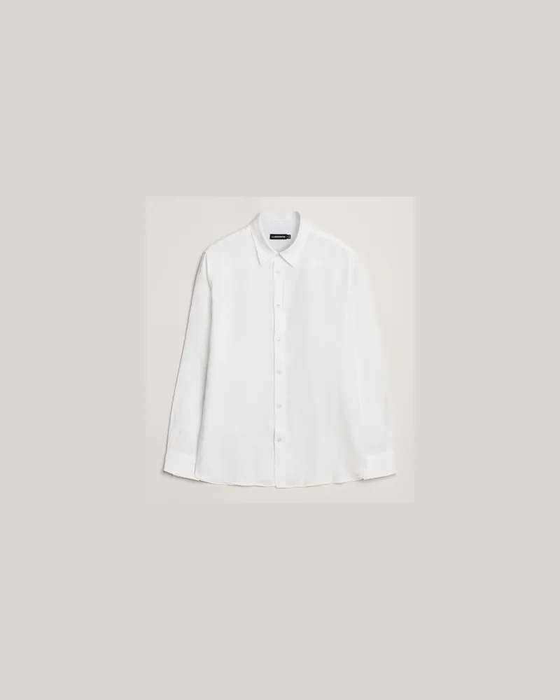 J.Lindeberg Linen Melange Shirt White Weiß