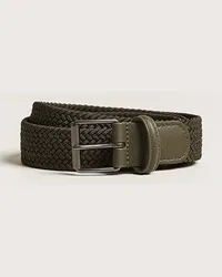 Anderson's Elastic Woven 3 cm Belt Military Green Grün