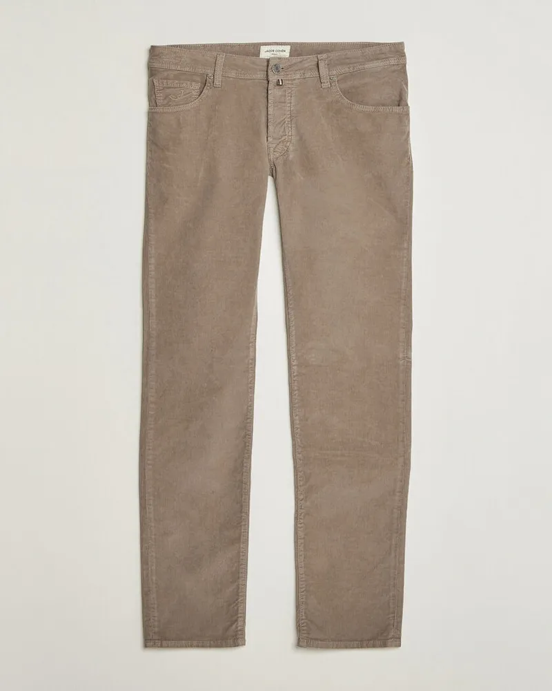 Jacob Cohën Nick Slim Fit Cotton Trousers Grey Grau