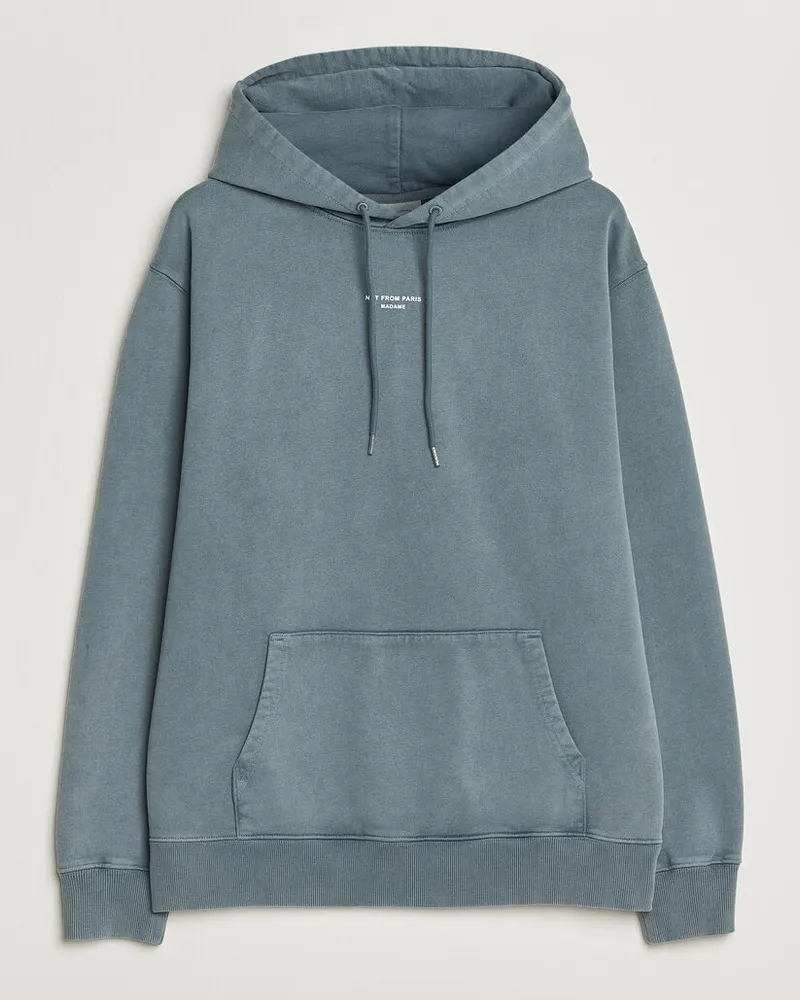Drôle de Monsieur Classic Slogan Hoodie Dark Grey Grau