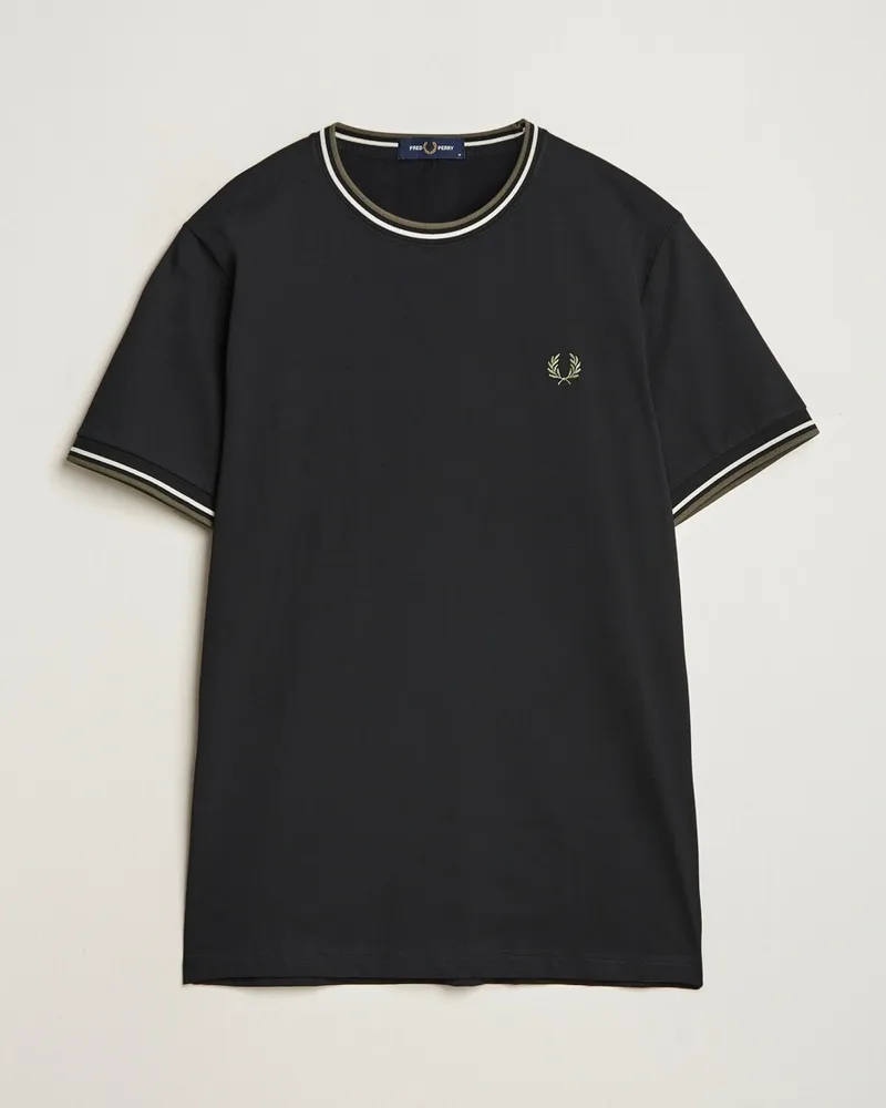 Fred Perry Twin Tipped T-Shirt Black Schwarz
