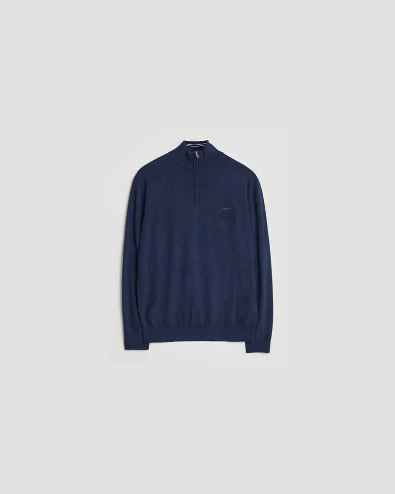 Gant Extrafine Merino Wool Half Zip Marine Blau