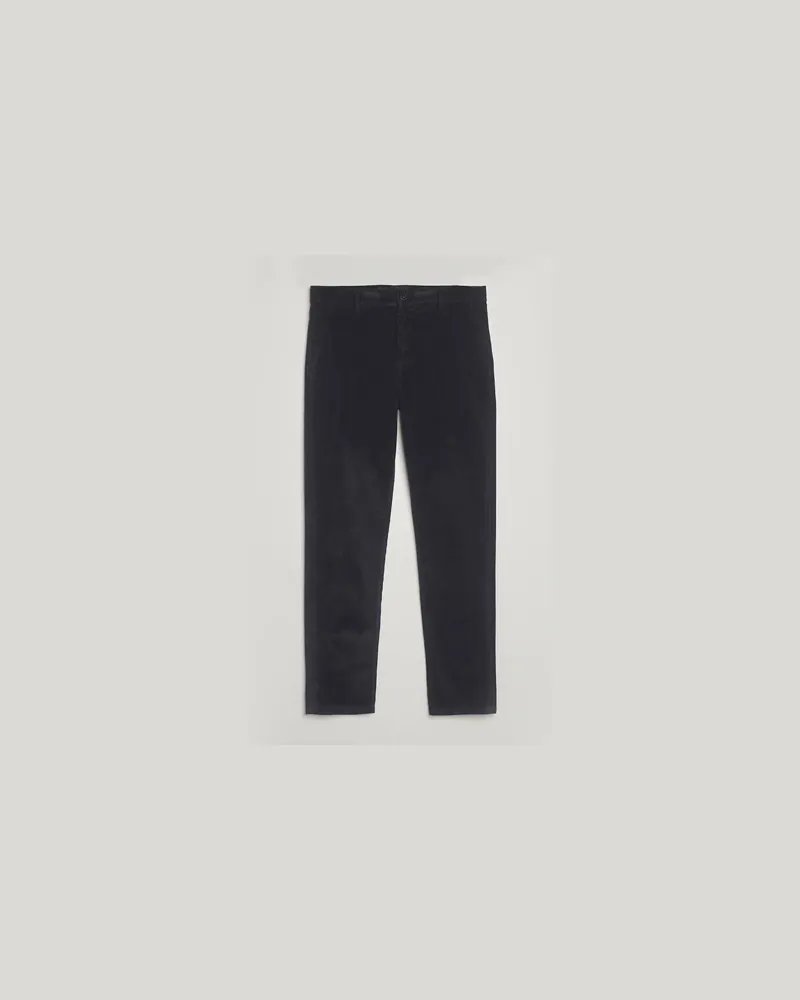 Canali Soft Corduroy Trousers Navy Blau
