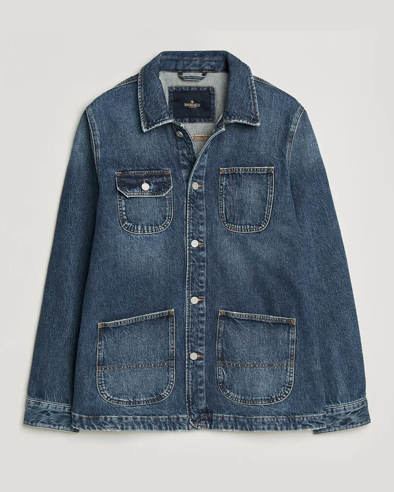Morris Denim Shirt Jacket Blue Blau