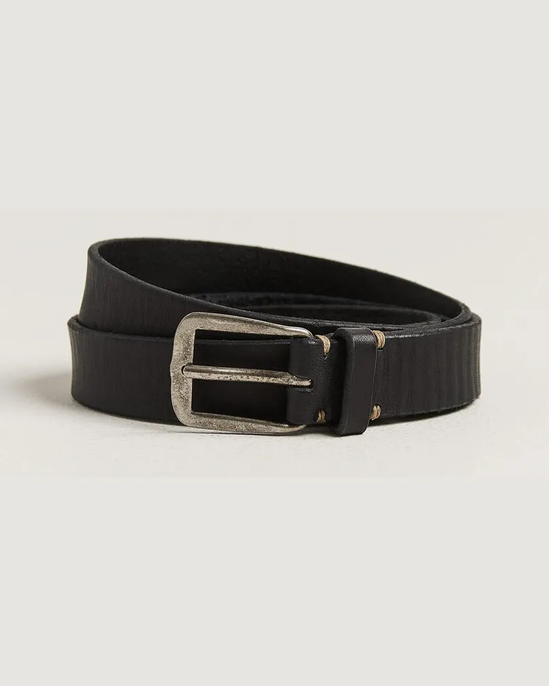 Massimo Alba Budapest Belt Black Calf Schwarz