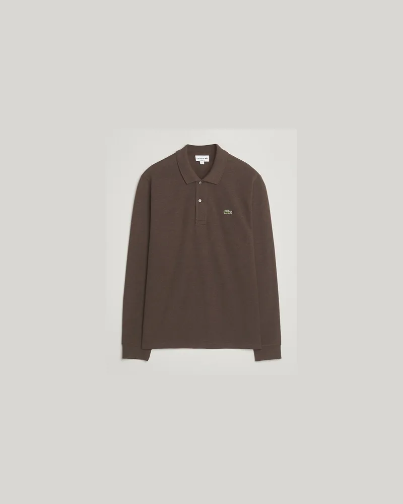Lacoste Original Long Sleeve Polo Piké Tanin Chine Braun