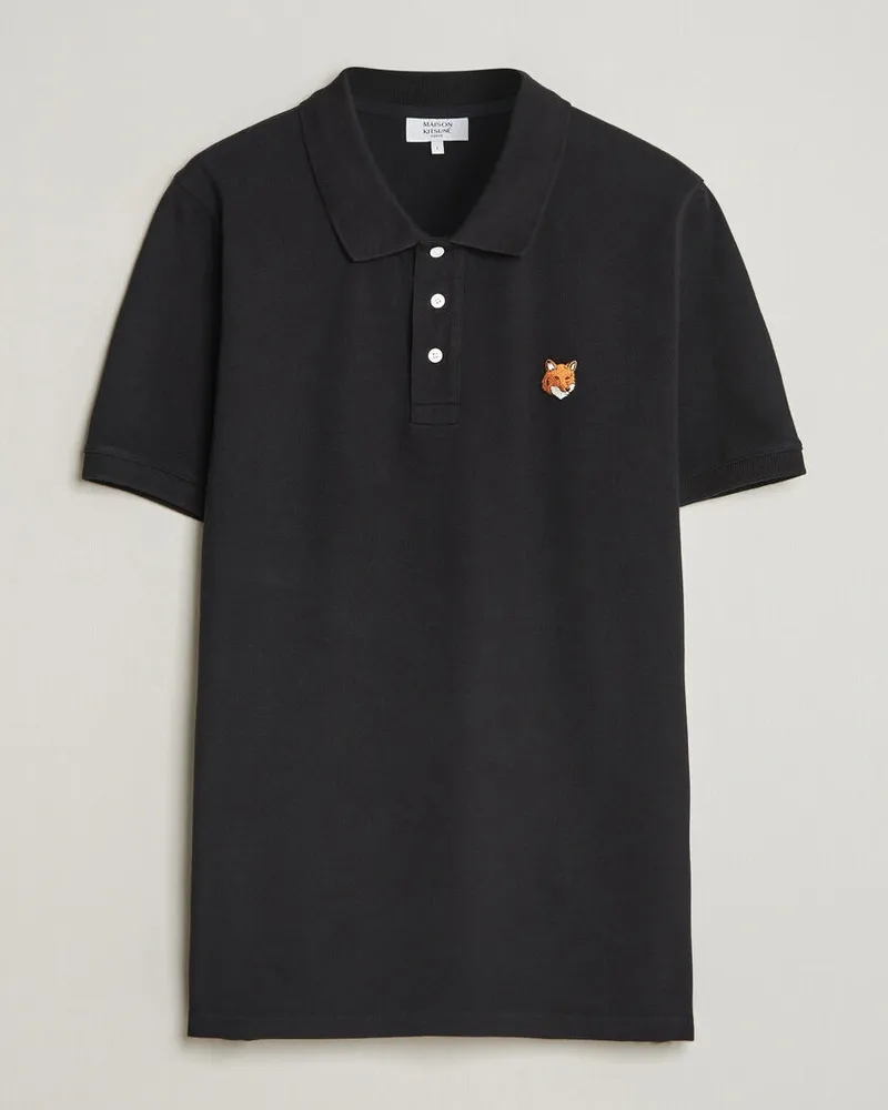 Kitsuné Fox Head Polo Black Schwarz