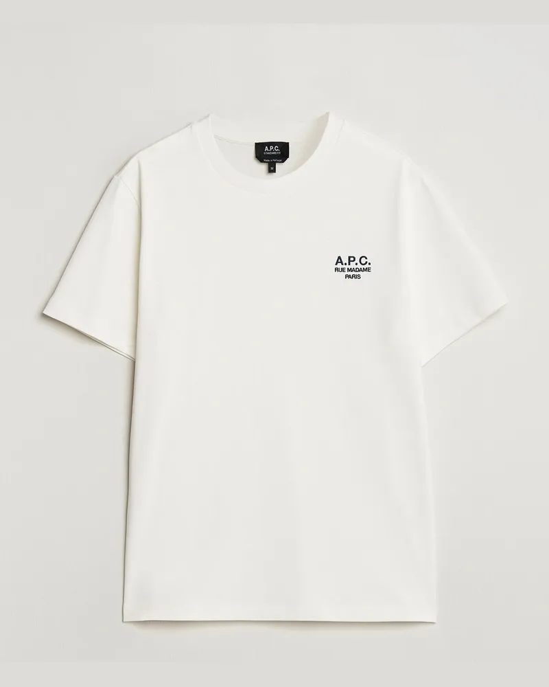 A.P.C. Rue Madame T-Shirt White/Dark Navy Weiß