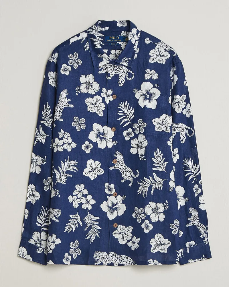 Ralph Lauren Jaguar Camp Shirt Tropical Blau