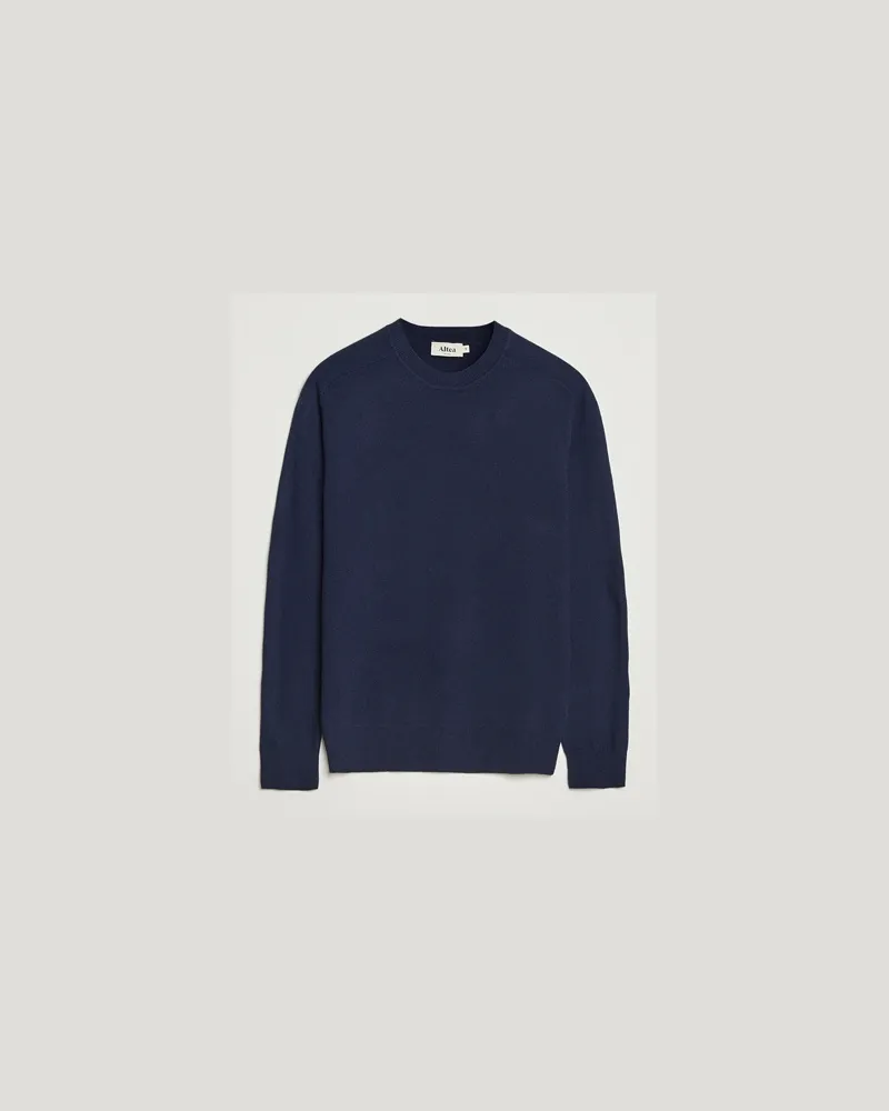 Altea Wool/Cashmere Crew Neck Pullover Navy Blau