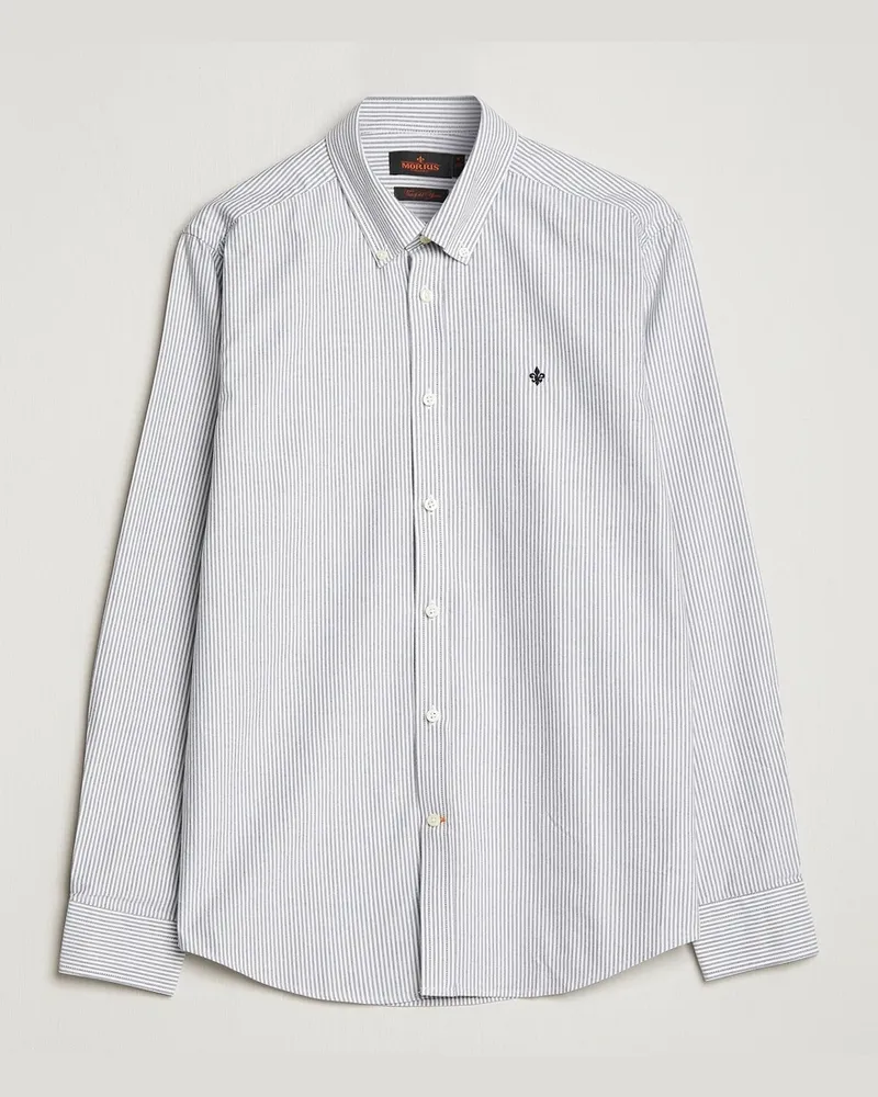 Morris Douglas Oxford Striped Shirt Blue Blau