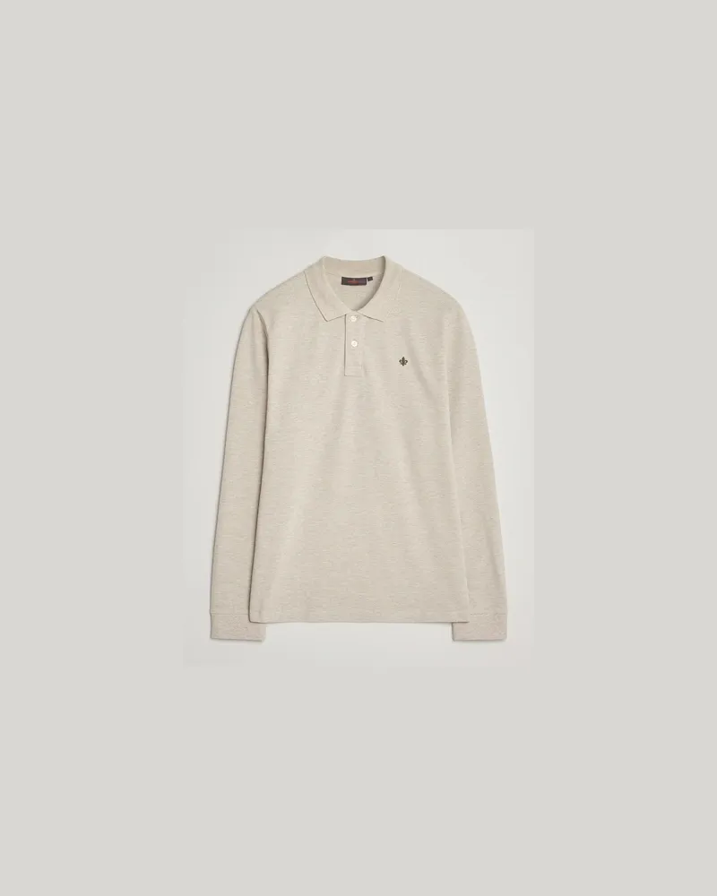 Morris Camden Long Sleeve Polo Shirt Khaki Beige