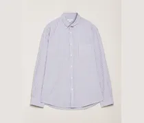 Striped Oxford Button Down Shirt White/Navy
