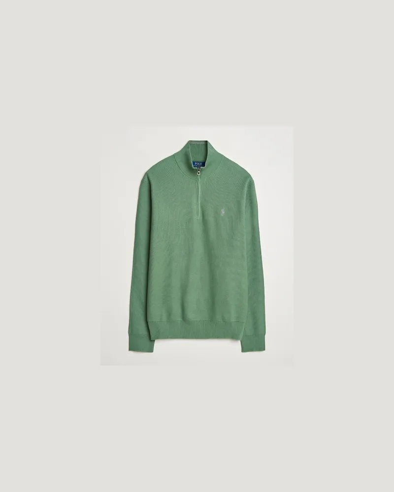 Ralph Lauren Half Zip Cotton Pullover Fatigue Grün