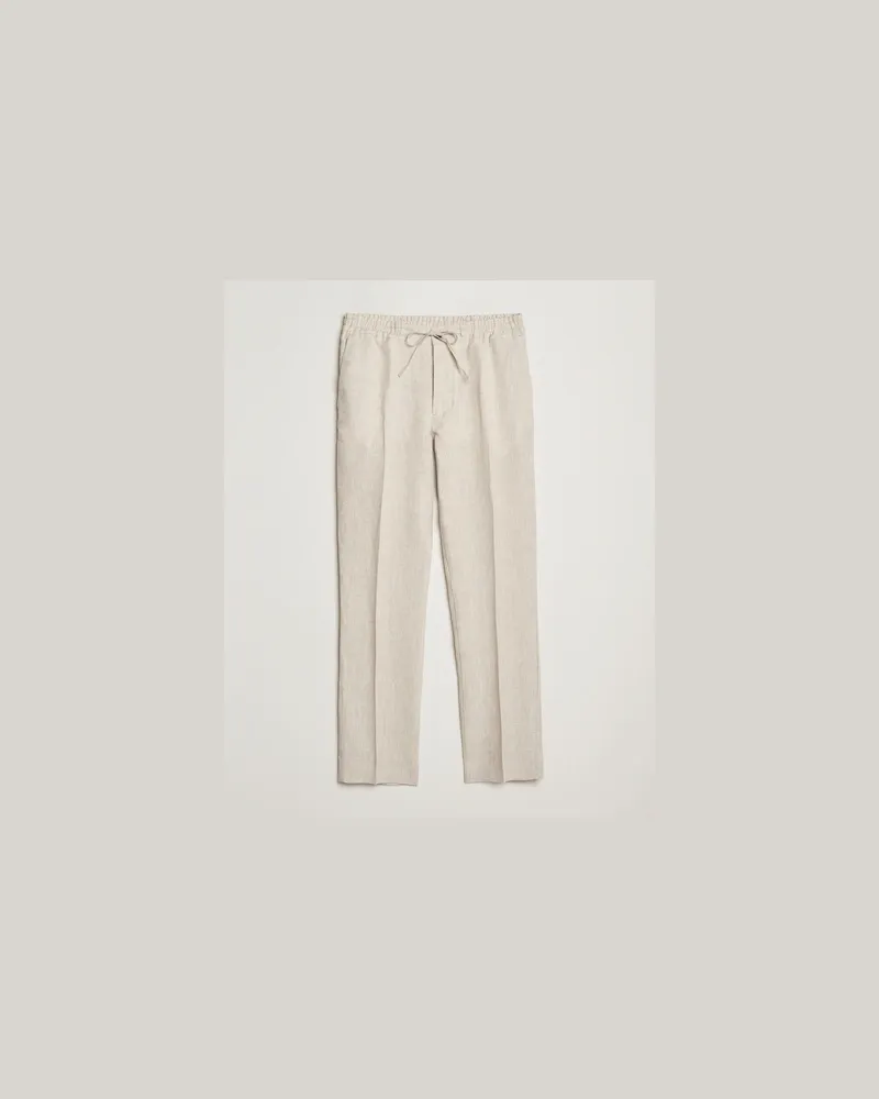J.Lindeberg Soren Drape Linen Pants Moonbeam Beige