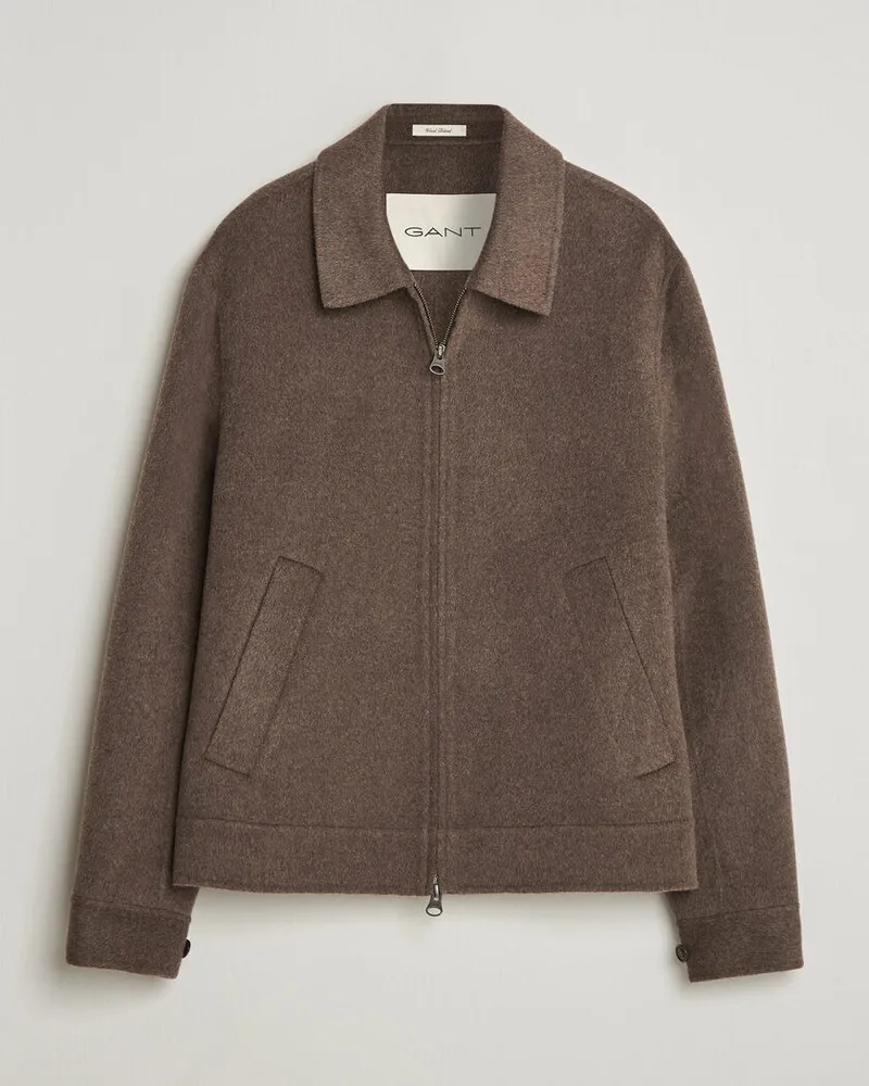 Gant Handstitched Wool/Cashmere Jacket Shadow Brown Braun